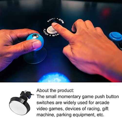 כפתורי לחץ על משחק לחצן משחק עגול מתגים עגול מתגי 5 אור LED צבע עם מתגי מיקרו [למשחק ארקייד] -60 ממ/12V/5 יח '